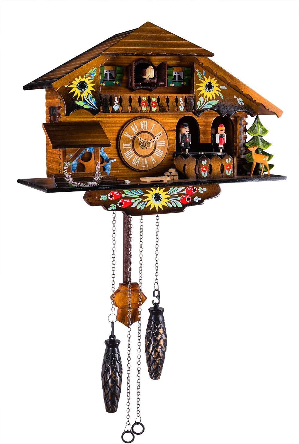 Kintrot Cuckoo Clock Pendulum Quartz Wall Clock Black Forest House Home Decor